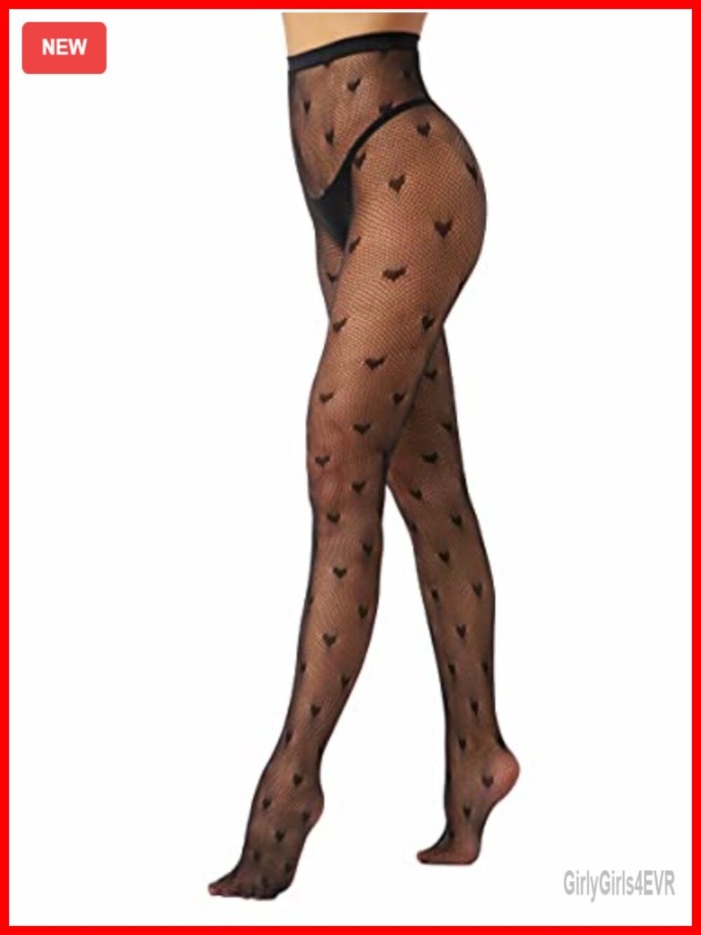 EVERSWE High Waist Fishnet Tights Thigh High Suspender Stockings